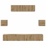 Conjunto de mueble de TV 7 pcs Roble artisan 80 x 30 x 30 cm