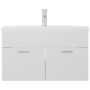 Mueble con lavabo madera de ingeniería blanco brillante de vidaXL, Muebles de baño - Ref: Foro24-3071285, Precio: 227,43 €
