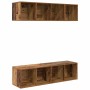 Juego de muebles de TV 3 pcs Madera vieja Madera contrachapada