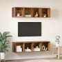 Juego de muebles de TV 3 pcs Madera vieja Madera contrachapada