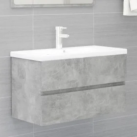 Furniture with gray concrete engineered wood sink by vidaXL, bathroom vanities - Ref: Foro24-3071643, Price: 211,28 €, Discou...