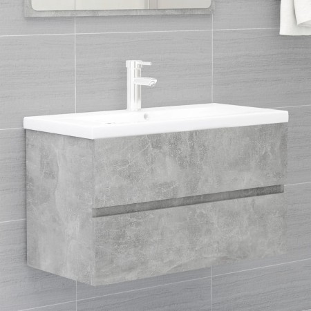 Möbel mit Waschbecken aus grauem Beton Holzwerkstoff von vidaXL, Badezimmerwaschtische - Ref: Foro24-3071643, Preis: 227,48 €...