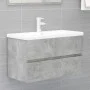 Mueble con lavabo madera de ingeniería gris hormigón de vidaXL, Tocadores de baño - Ref: Foro24-3071643, Precio: 211,28 €, De...