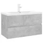 Mueble con lavabo madera de ingeniería gris hormigón de vidaXL, Tocadores de baño - Ref: Foro24-3071643, Precio: 211,28 €, De...