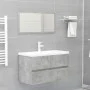 Mueble con lavabo madera de ingeniería gris hormigón de vidaXL, Tocadores de baño - Ref: Foro24-3071643, Precio: 211,28 €, De...