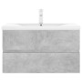 Möbel mit Waschbecken aus grauem Beton Holzwerkstoff von vidaXL, Badezimmerwaschtische - Ref: Foro24-3071643, Preis: 227,48 €...
