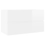 Glänzend weißer Holzwerkstoffschrank mit Spüle von vidaXL, Badezimmerwaschtische - Ref: Foro24-3071645, Preis: 255,88 €, Raba...