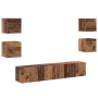 Gabinete de TV 6 pcs Marrón 160 x 30 x 30 cm