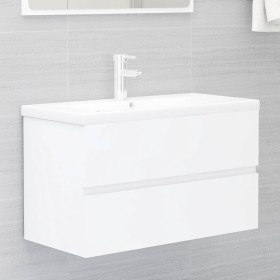 Mueble con lavabo madera de ingeniería blanco by vidaXL, bathroom vanities - Ref: Foro24-3071639, Price: 236,01 €, Discount: %