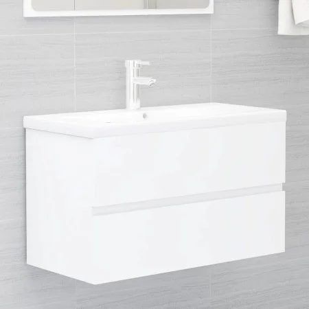 Mueble con lavabo madera de ingeniería blanco by vidaXL, bathroom vanities - Ref: Foro24-3071639, Price: 218,54 €, Discount: %