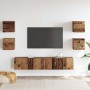 Gabinete de TV 6 pcs Marrón 160 x 30 x 30 cm