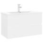 Mueble con lavabo madera de ingeniería blanco de vidaXL, Tocadores de baño - Ref: Foro24-3071639, Precio: 256,85 €
