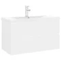 Mueble con lavabo madera de ingeniería blanco by vidaXL, bathroom vanities - Ref: Foro24-3071639, Price: 218,54 €, Discount: %