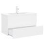 Mueble con lavabo madera de ingeniería blanco by vidaXL, bathroom vanities - Ref: Foro24-3071639, Price: 236,01 €, Discount: %