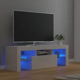 Mueble de TV con luces LED blanco brillante 120x35x40 cm de vidaXL, Muebles TV - Ref: Foro24-804352, Precio: 87,57 €, Descuen...