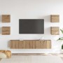 Gabinete de TV 6 pcs Marrón 160 x 30 x 30 cm