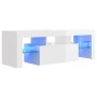 Mueble de TV con luces LED blanco brillante 120x35x40 cm de vidaXL, Muebles TV - Ref: Foro24-804352, Precio: 91,95 €, Descuen...