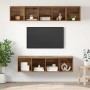 Conjunto de mueble de TV 4 pcs Madera vieja 37 x 37 x 142.5 cm