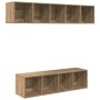 Conjunto de mueble de TV 4 pcs Roble artisan 37 x 37 x 142.5 cm