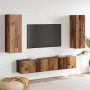 Set de 4 Muebles de TV para Colgar en la Pared de Madera