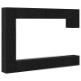 Conjunto de mueble de TV 9 pcs Roble negro 100 x 30 x 30.5 cm