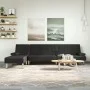 L-förmiges Schlafsofa aus schwarzem Kunstleder, 255 x 140 x 70 cm von vidaXL, Sofas - Ref: Foro24-3157265, Preis: 465,03 €, R...