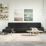L-shaped sofa bed black synthetic leather 255x140x70 cm by vidaXL, Sofas - Ref: Foro24-3157265, Price: 461,11 €, Discount: %