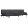 L-förmiges Schlafsofa aus schwarzem Kunstleder, 255 x 140 x 70 cm von vidaXL, Sofas - Ref: Foro24-3157265, Preis: 465,03 €, R...