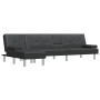 L-shaped sofa bed black synthetic leather 255x140x70 cm by vidaXL, Sofas - Ref: Foro24-3157265, Price: 461,11 €, Discount: %