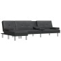 L-shaped sofa bed black synthetic leather 255x140x70 cm by vidaXL, Sofas - Ref: Foro24-3157265, Price: 461,11 €, Discount: %