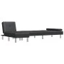 L-förmiges Schlafsofa aus schwarzem Kunstleder, 255 x 140 x 70 cm von vidaXL, Sofas - Ref: Foro24-3157265, Preis: 465,03 €, R...