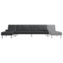 L-shaped sofa bed black synthetic leather 255x140x70 cm by vidaXL, Sofas - Ref: Foro24-3157265, Price: 461,11 €, Discount: %