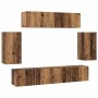 Conjunto de Muebles para TV 6 pcs Madera vieja 80 x 30 x 30 cm
