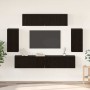 Conjunto de mueble de TV 6 pcs Roble negro 80 x 30 x 30 cm