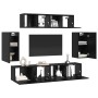 Conjunto de mueble de TV 6 pcs Roble negro 80 x 30 x 30 cm