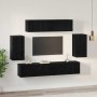 Conjunto de mueble de TV 6 pcs Roble negro 80 x 30 x 30 cm