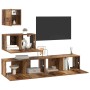 Conjunto de mueble de TV 4 pcs Madera vieja 80 x 30 x 30 cm