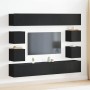 Juego de mueble para TV de 6 piezas - Montado en la pared