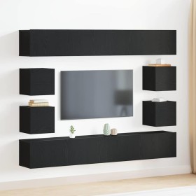 Juego de mueble para TV de 6 piezas - Montado en la pared