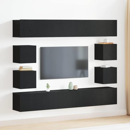Juego de mueble para TV de 6 piezas - Montado en la pared