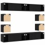 Juego de mueble para TV de 6 piezas - Montado en la pared