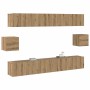 Conjunto de mueble de TV 6 pcs Artisan antiguo 100 x 30 x 30 cm