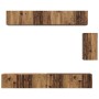 Conjunto de mueble de TV 6 pcs Madera vieja 100 x 30 x 30 cm