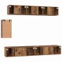 Conjunto de mueble de TV 6 pcs Madera vieja 100 x 30 x 30 cm