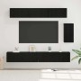 Conjunto de mueble de TV 6 pcs Roble negro 100 x 30 x 30 cm