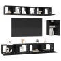 Conjunto de mueble de TV 6 pcs Roble negro 100 x 30 x 30 cm