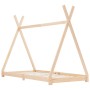 Estructura de cama infantil de madera maciza de pino 70x140 cm