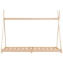 Estructura de cama infantil de madera maciza de pino 70x140 cm