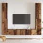 Gabinete de TV 6 pcs Marrón 221 x 30 x 180 cm