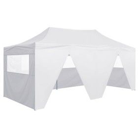 Carpa plegable profesional con 4 paredes acero blanco 3x6 m